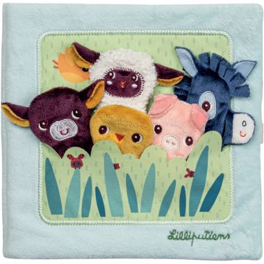 Livre bébés à la ferme + 5 marionnettes LILLIPUTIENS