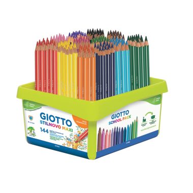 Schoolpack de 144 crayons de couleur Stinovo Maxi