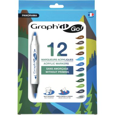 Pochette de 12 marqueurs Graph It Panorama