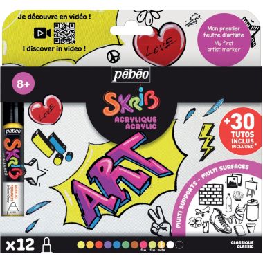 Set de 12 marqueurs acrylique
