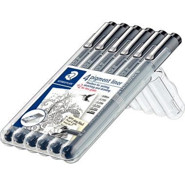 Pochette de 6 feutres pigment liner dont 2 gratuits