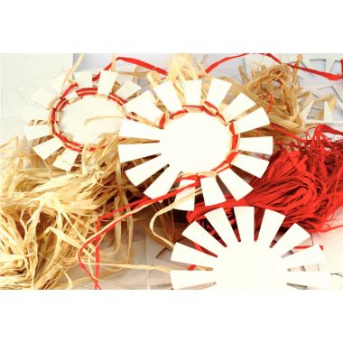 Pelote de 50 g de raphia végétal rouge