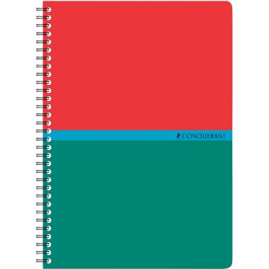 Carnet à reliure intégrale 180 pages CONQUERANT, format A5, quadrillé 5x5, papier 70 g