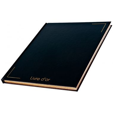 Livre d'or 128 pages, noir tranche or