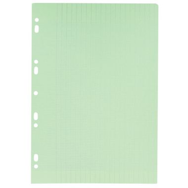 Sachet de 50 feuillets mobiles, format A4, seyès, papier 80g, vert