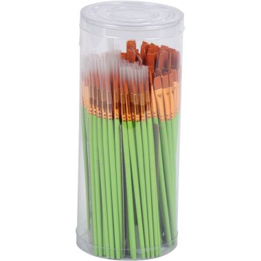 Pot de 144 pinceaux et brosses en poils synthétiques