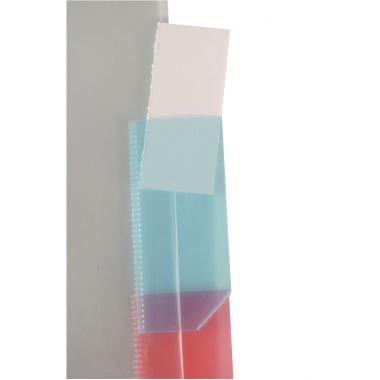 Jeu de 6 pochettes intercalaires en polypropylène + onglets colorés, format A4