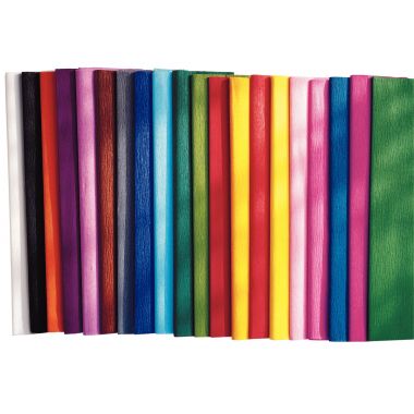 Paquet de 10 feuilles crépon supérieur 250x50 noir