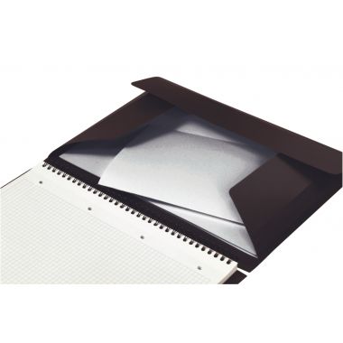 Reliure intégrale MEETINGBOOK format A4+ quadrillé 5x5, 160 pages perforées