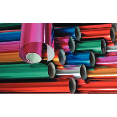Rouleau de papier métallisé 1 face 200 x 70 cm coloris argent