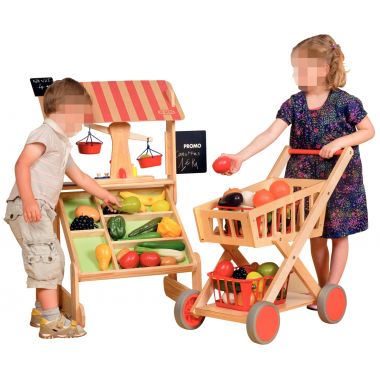Etal de la marchande en bois - 356653