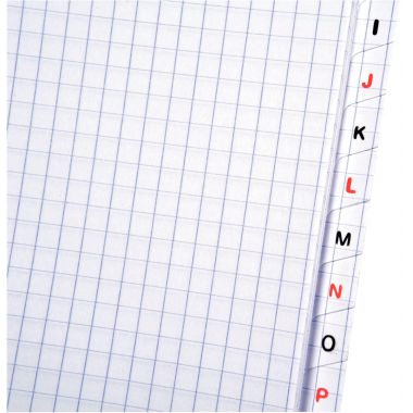 Répertoire à reliure intégrale 180 pages, format A4, quadrillé 5x5, papier 70g