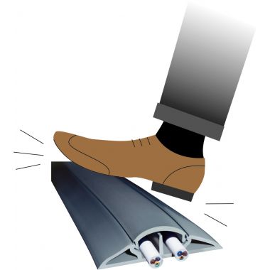 Protège cable à clip gris 5m