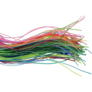 Lot de 100 scoubidous pailletés longueur 80 cm 10 couleurs assorties