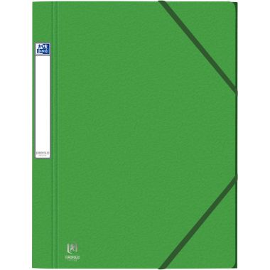 Chemise 3 rabats à élastiques EUROFOLIO+ Prestige en carte grainée 7/10ème, vert
