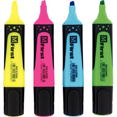 Pochette de 4 surligneurs grip MFirst assortis