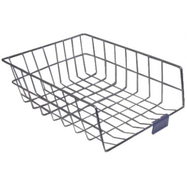 Corbeille à courrier métal chromé hauteur 11cm