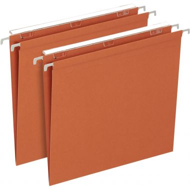 Paquet de 25 dossiers suspendus en kraft recyclé 230g pour tiroir, dos V