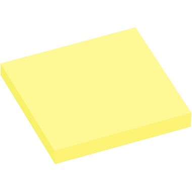 Lot de 12 blocs de 100 feuilles de notes repositionnables 75 x 75 mm coloris jaune pastel