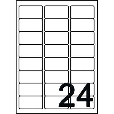 Boîte de 2400 étiquettes multi-usages blanches 63,5x33,9mm