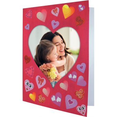Lot de 10 cartes photo cœur en carton
