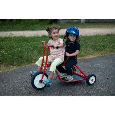 Tricycle 3/6 ans Carry 2 Places Rouge