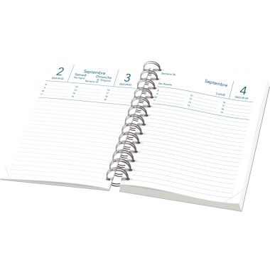 Agenda de poche spirale polypropylène 12 x 16,5cm assorti
