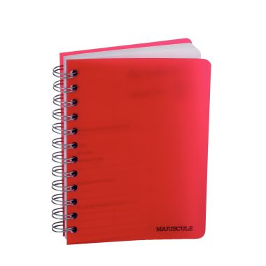 Agenda de poche spirale polypropylène 12 x 16,5cm assorti