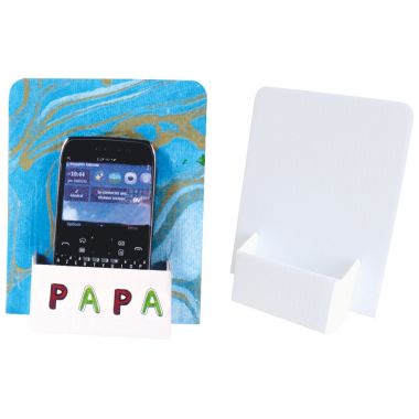 Lot de 10 porte-téléphone en carton blanc