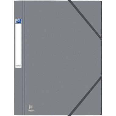Chemise 3 rabats à élastiques EUROFOLIO+ Prestige en carte grainée 7/10ème, gris