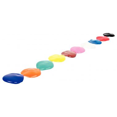 Lot de 10 flacons 250 ml de peinture vinylique plastifiante, couleurs vives assorties