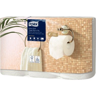 Tork - Lot de 6 rouleaux papier hygiénique Premium 4 plis - 110406