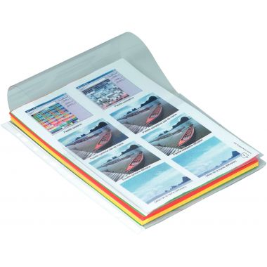 Exacompta - Sachet de 10 pochettes plan perforées en polypropylène avec rabat - 5503E