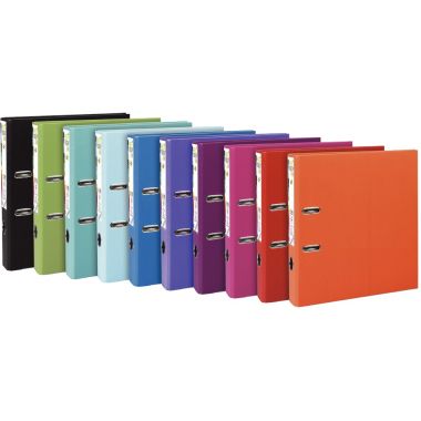 Lot de 10 classeurs à levier Exacompta PREM'TOUCH format A4+, dos 5 cm, couleurs pastel assorties - 53244E
