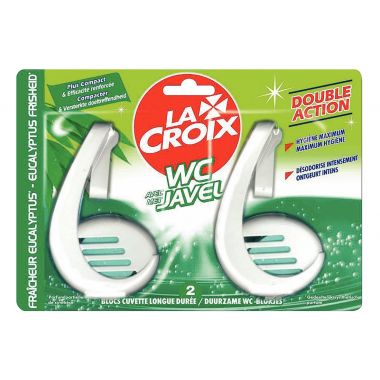 Blister 2 blocs cuvette WC javel eucalyptus