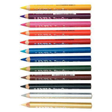 Etui de 12 crayons de couleur Triple one assortis