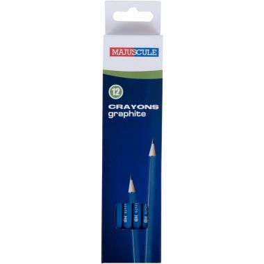 Boîte de 12 crayons graphite Majuscule HB