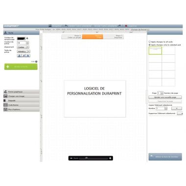 Boîte de 200 étiquettes planches d'insertion Badgemaker