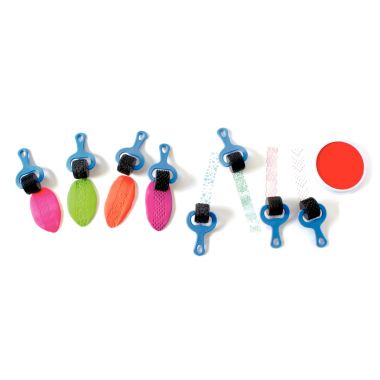 Lot de 4 rouleaux pour peinture et pâte à modeler, coloris bleu