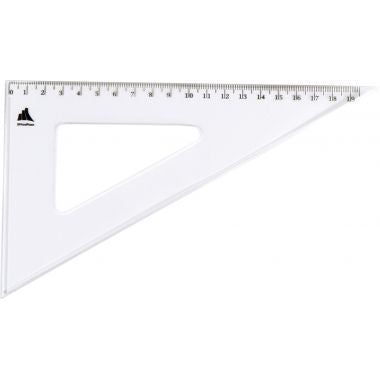 Equerre plastique graduée, 60° 21 cm
