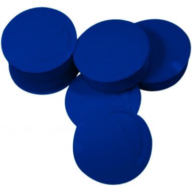 Blister de 6 punaises magnétiques, diamètre 22 mm. Bleu
