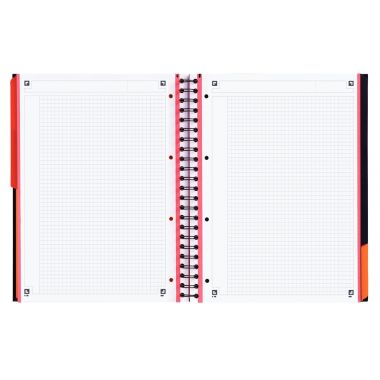 Cahier à reliure intégrale FILINGBOOK format A4+ quadrillé 5x5, 200 pages perforées