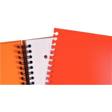 Cahier à reliure intégrale FILINGBOOK format A4+ quadrillé 5x5, 200 pages perforées