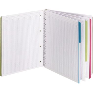 Cahier à reliure intégrale EVOLUTIV'BOOK 240 pages perforées, format A4+, quadrillé 5x5