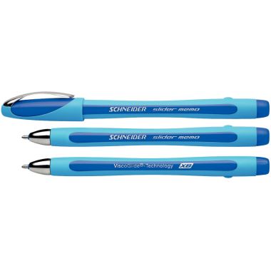 Stylo bille Slider mémo bleu