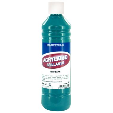 Flacon de 500 ml de peinture acrylique brillante MAJUSCULE vert sapin