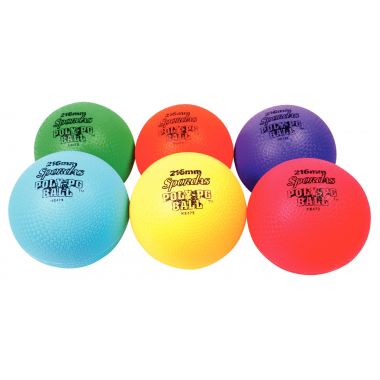 Lot de 6 Ballons tous Sports grainés diamètre 21cm