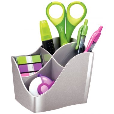 Multipot à crayons 4 compartiments taupe