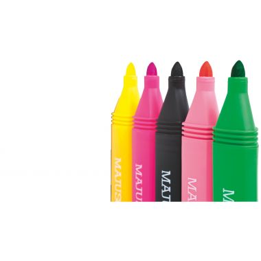 Pot de 72 feutres triangulaires Majuscule assortis