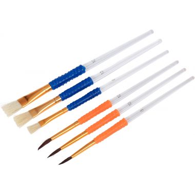 Pot de 72 pinceaux et brosses avec grip caoutchouc assortis